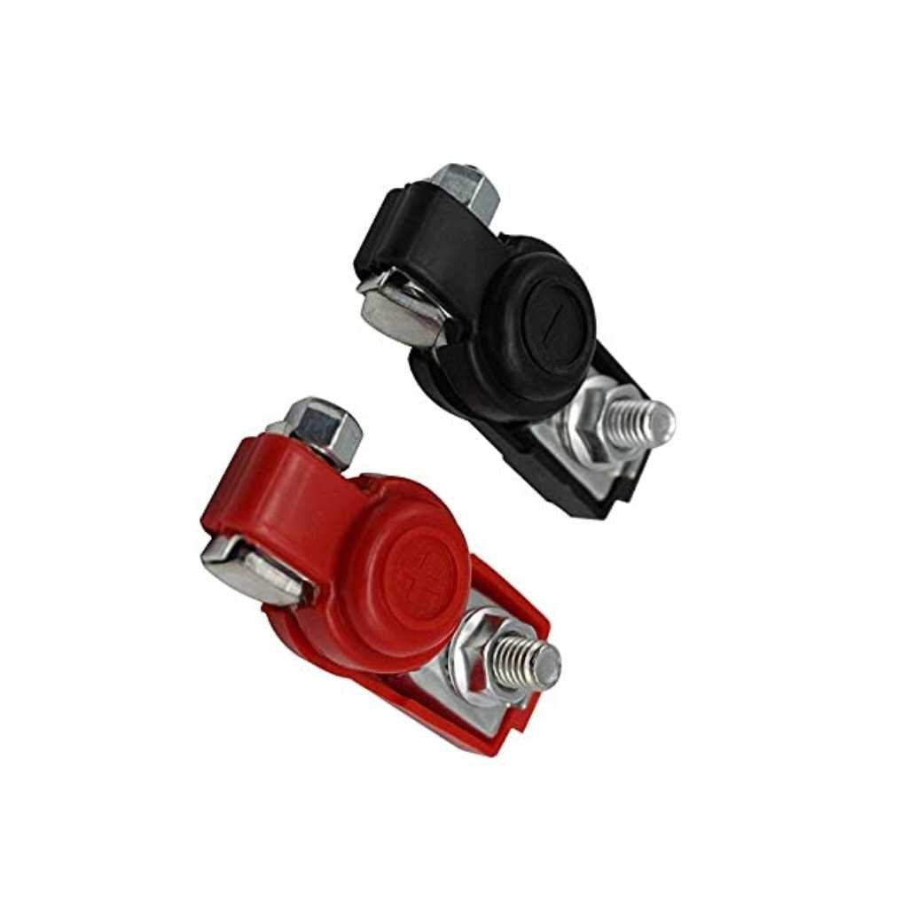 2 Pieces Diesel Car Battery Terminal Clamp Clip Connector Adjustable Positive Negative Terminal