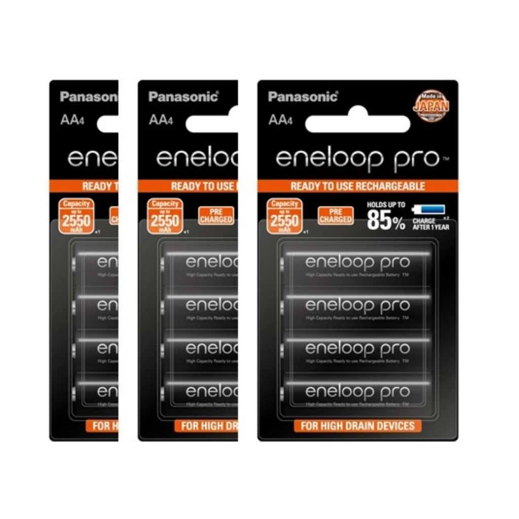 Panasonic Eneloop Pro AA Rechargeable Battery BK-3HCCE12BN (Pack of 12)