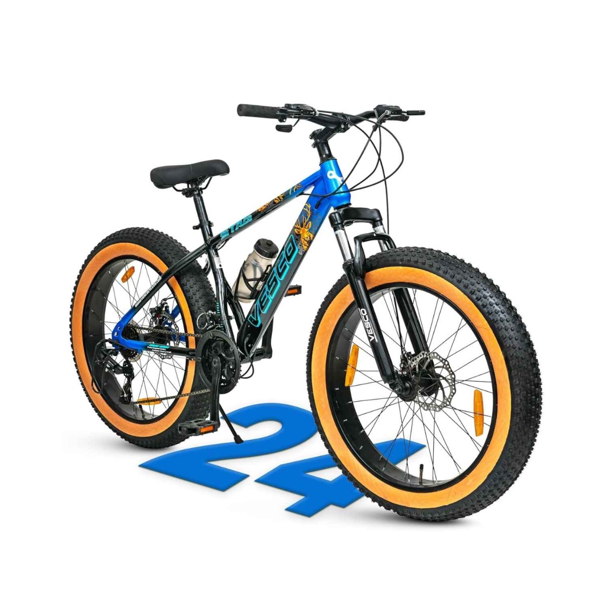 VESCO Stag 24T Fat Tyre Cycle with 21 Gears