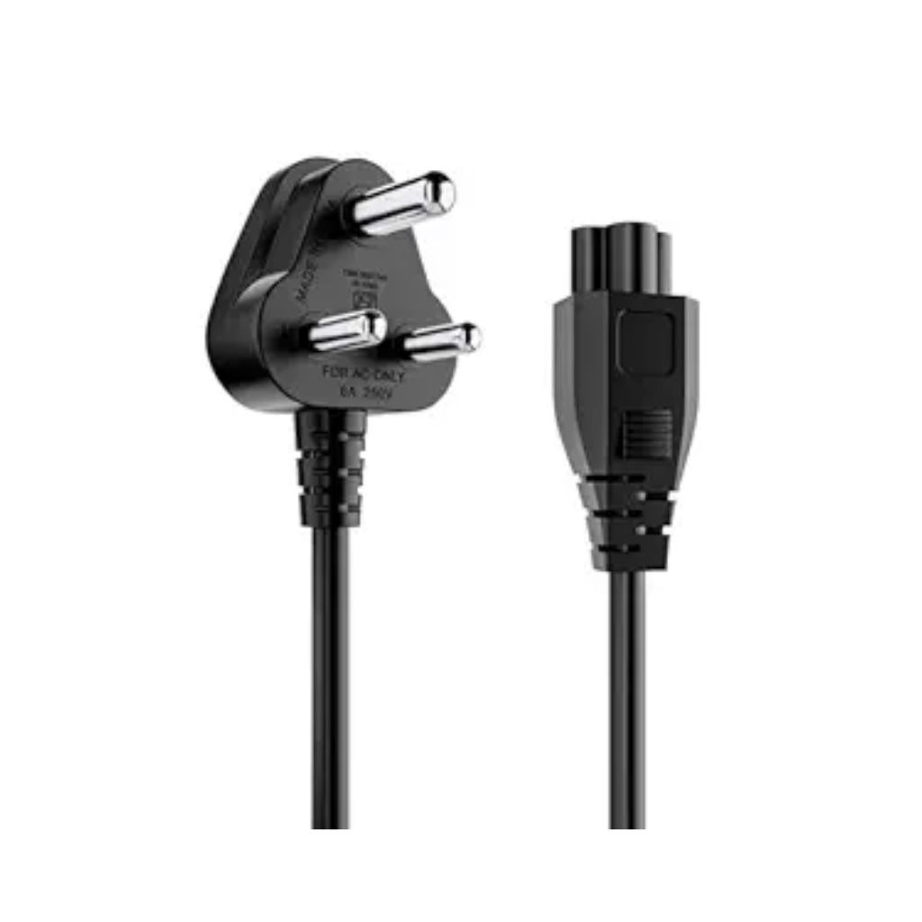 Portronics Konnect G3 1.2M 3 Pin Laptop Power Cable (Black)