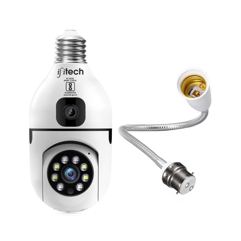 IFITech 4MP Dual Lens WiFi Camera with Gooseneck Holder