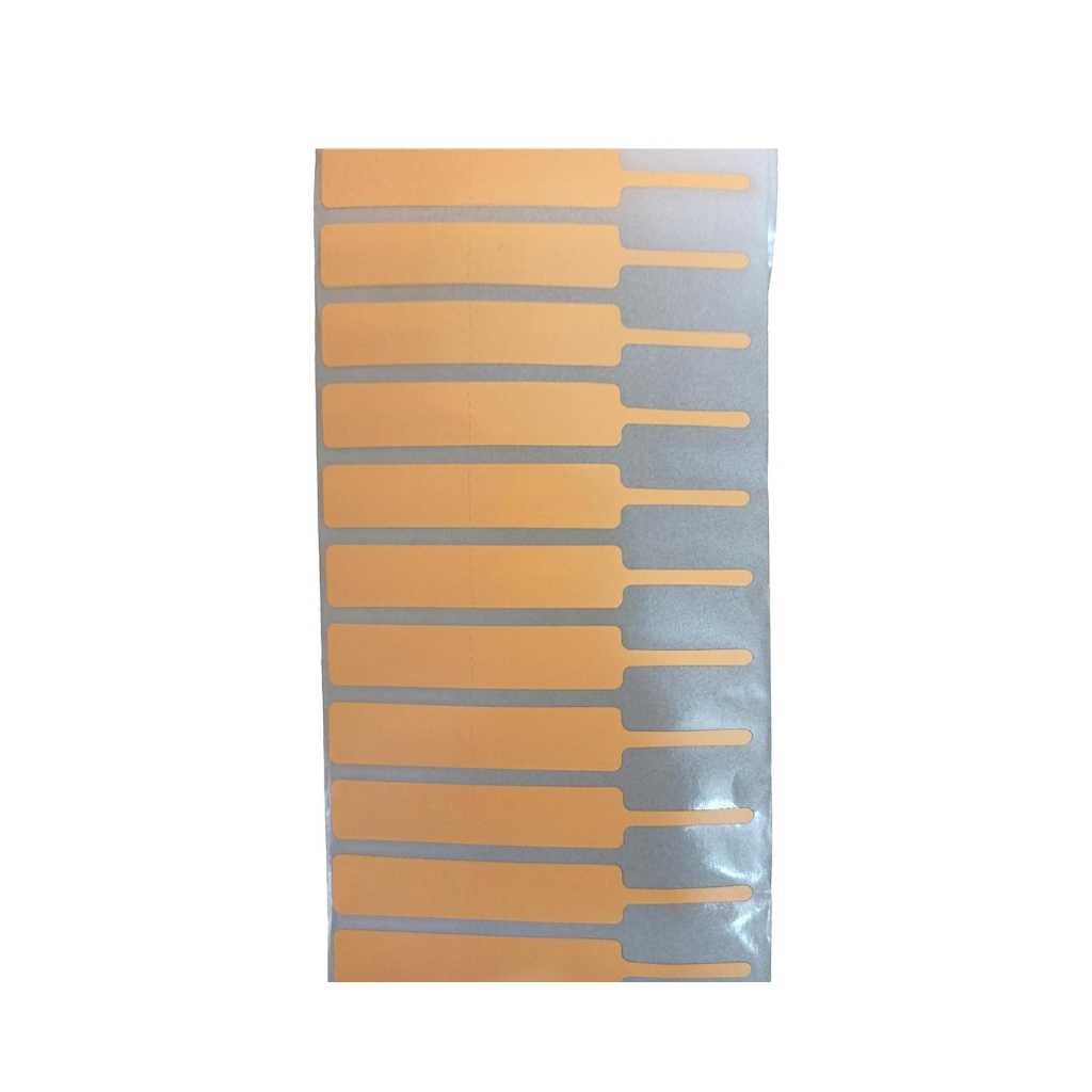 81mm x 12mm Jewellery Barcode Labels Matte Light Orange Full Gumming