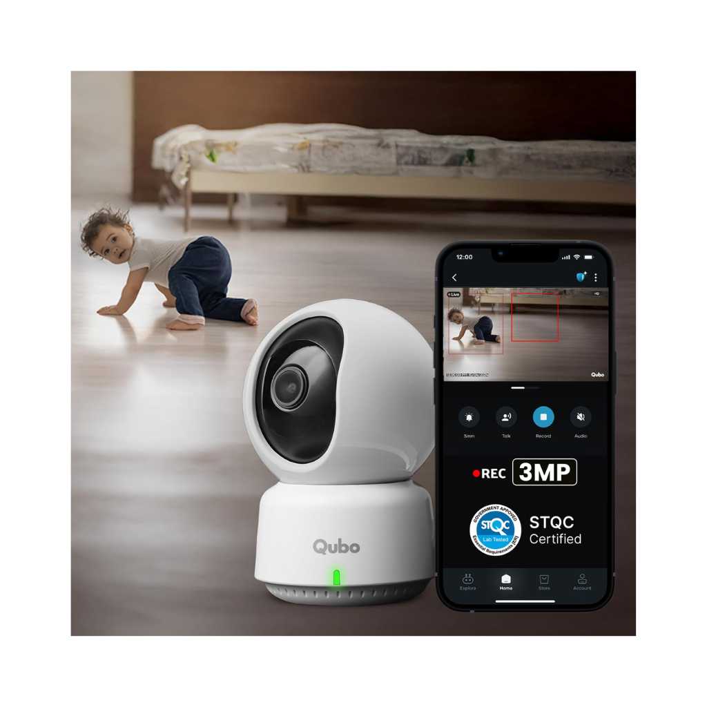 Qubo Smart 360° 3MP (2K) Baby Monitor [Hero Group]