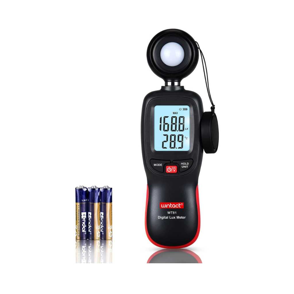 Skyking Digital Illuminance Light Meter with Thermometer (200,000 Lux)