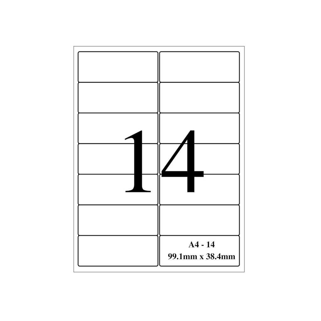 True-Ally A4 Size White Self Adhesive Label Sticker