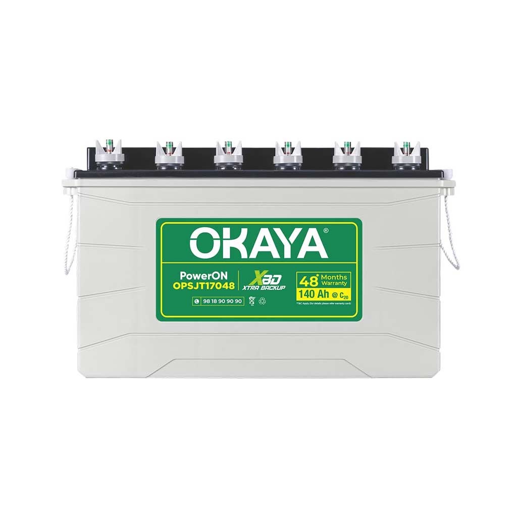 OKAYA PowerON OPSJT17048 140Ah Super Jumbo Tubular Battery