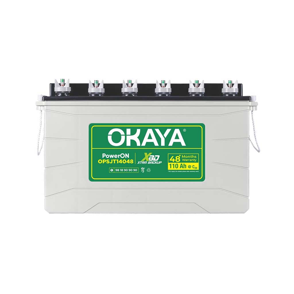 OKAYA Inverter Battery 110Ah Super Jumbo Tubular OPSJT14048