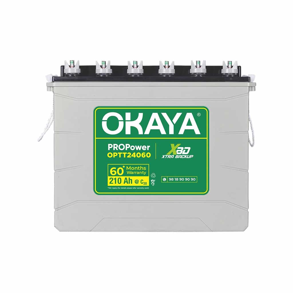 OKAYA PRO Power OPTT24060 210Ah Tall Tubular Inverter Battery