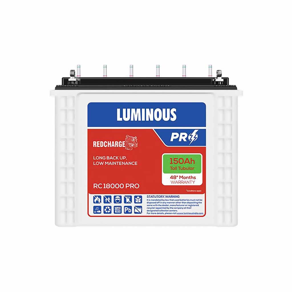 Luminous Red Charge RC 18000 PRO Tall Tubular Inverter Battery