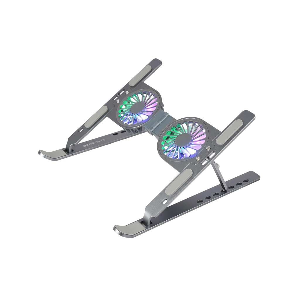 Zebronics NS6000 Laptop Stand with Dual RGB Fans