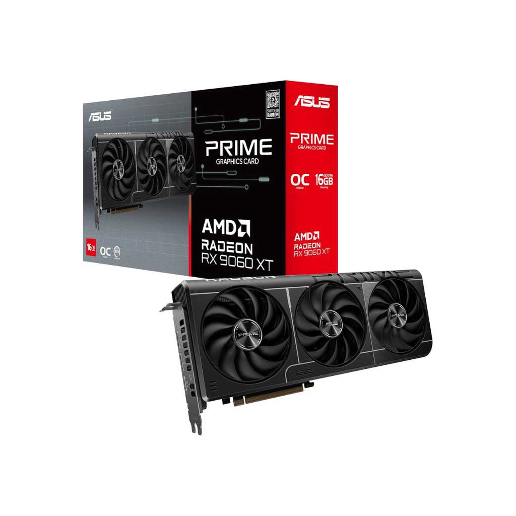 ASUS Prime Radeon RX 9060 XT 16GB GDDR6 OC Edition Graphics Card
