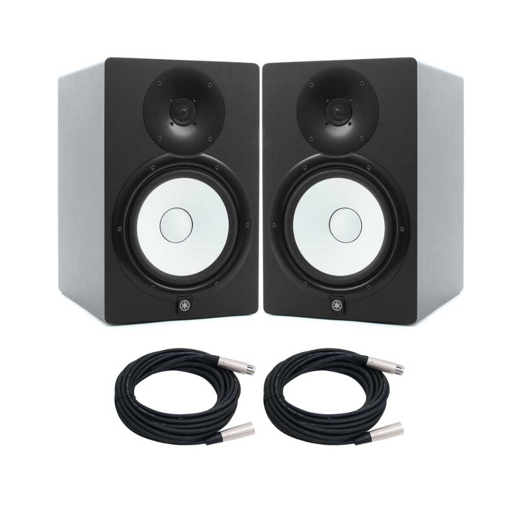 Yamaha HS8-Combo-Amz-1 XLR Studio Woofer Monitor Pair, Black