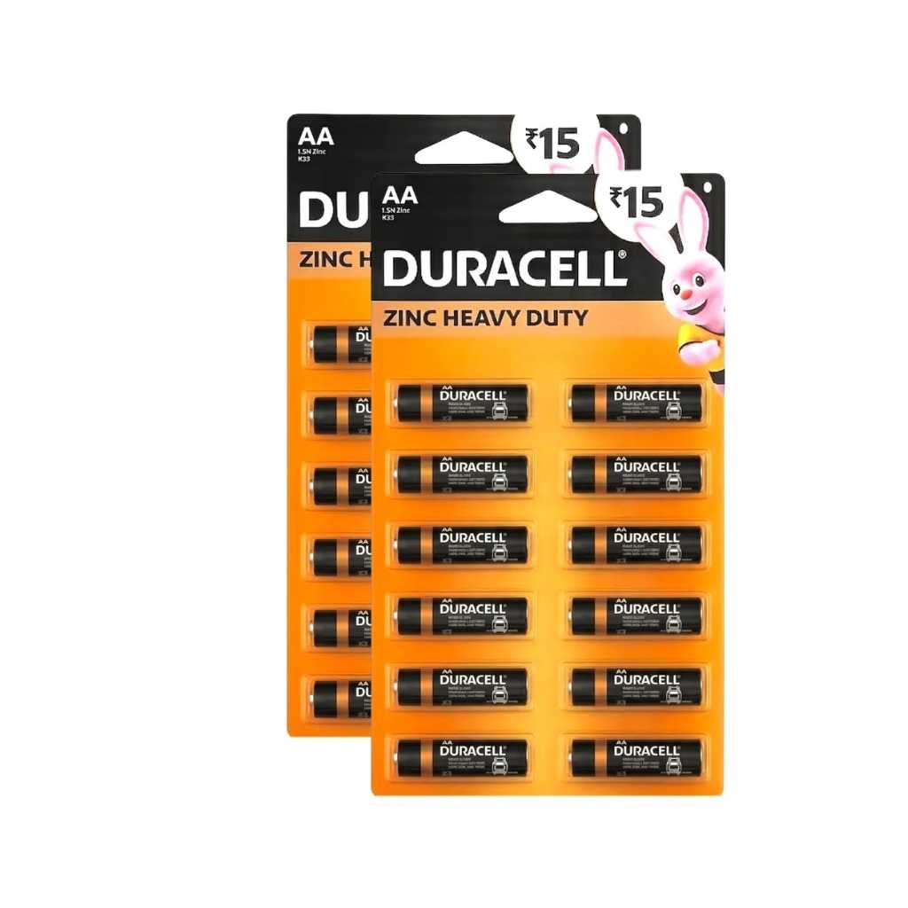 Duracell Zinc Heavy Duty Battery AA (Pack of 24)