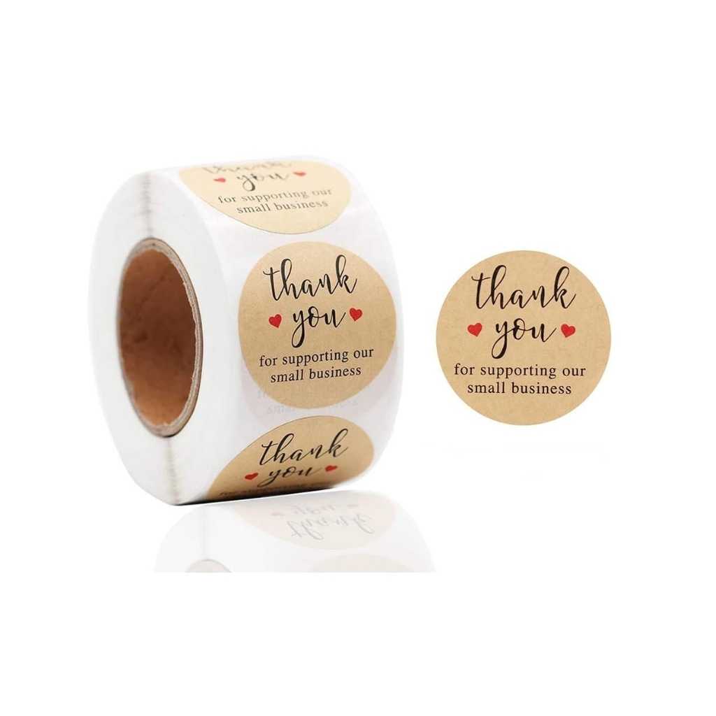 Alokik Enterprise 500 Pcs Thank You for Supporting My Small Business Stickers 5 packs