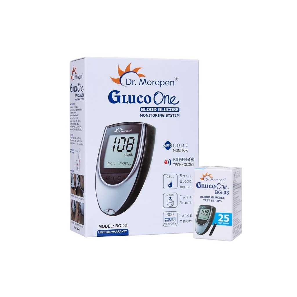 Dr. Morepen GlucoOne Blood Glucose Monitor BG-03 with 25 Strips