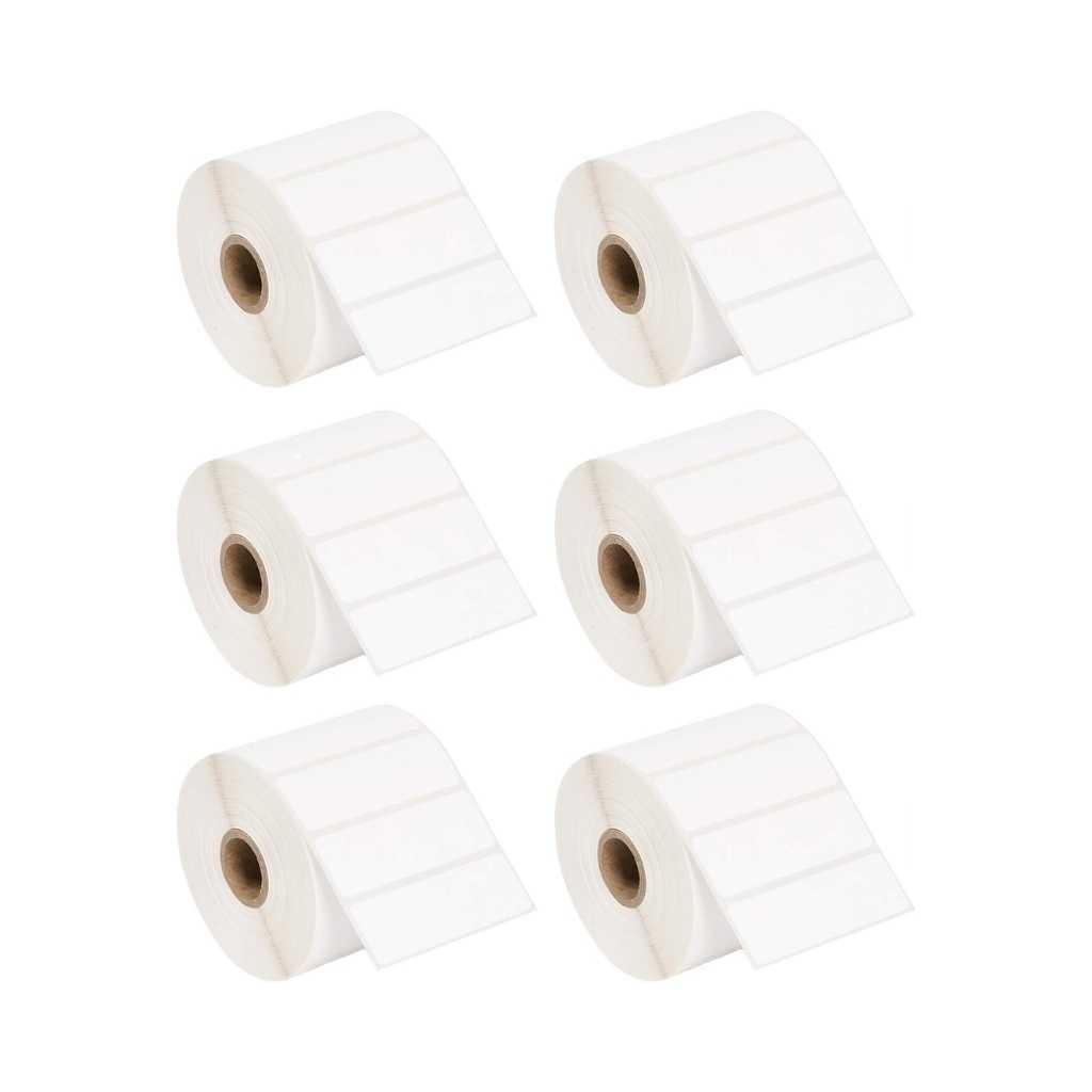 True-Ally 50x15 Direct Thermal Barcode Label Sticker 2000 Labels Roll 6 Pack