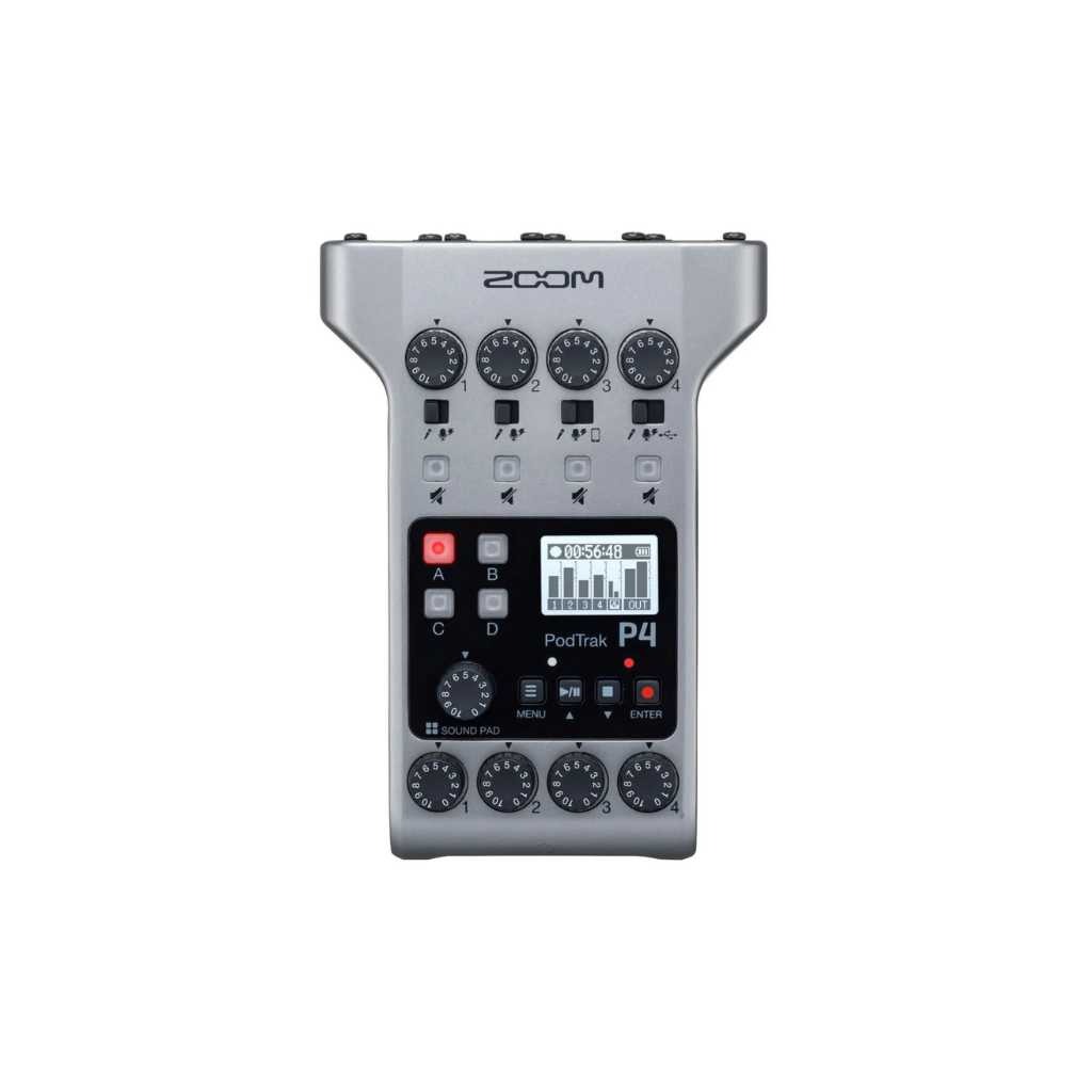 Zoom PodTrak P4 Portable Multitrack Podcast Recorder