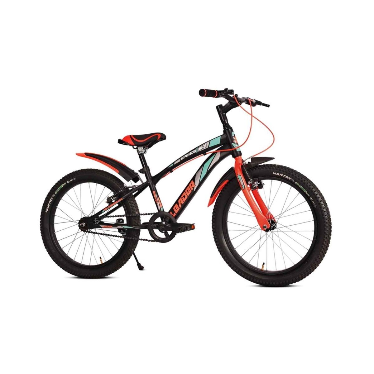 Leader Speedy Bike 20T Kids Cycle (Black-Orange)