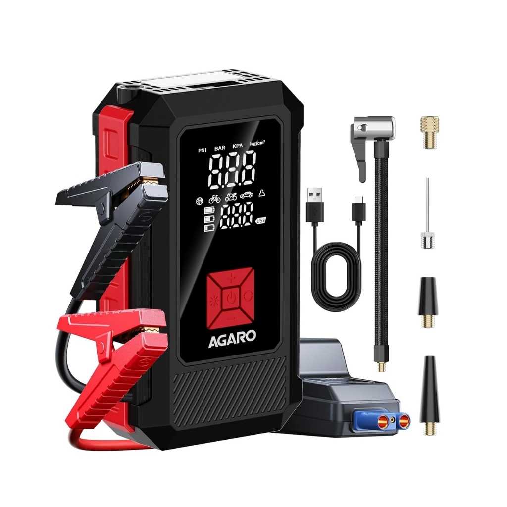 AGARO Regal Tyre Inflator & Jump Starter