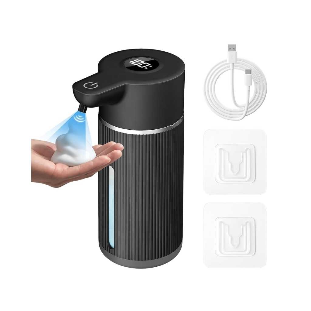Costar 450ML Automatic Soap Dispenser Touchless, Rechargeable Sensor Hand Wash Dispenser with Digital Electricity Screen, 4-Speed Adjustable Foam Dispenser