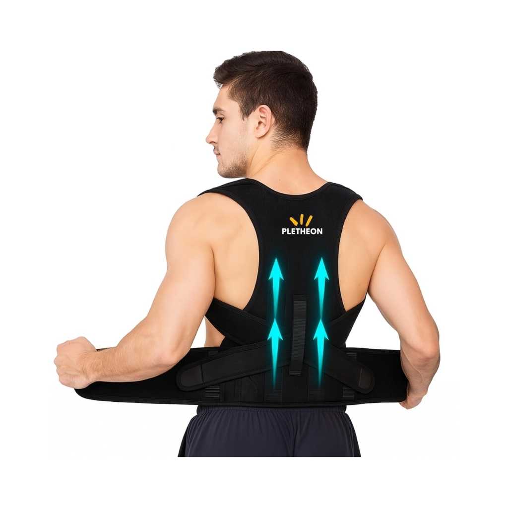 Plethon Posture Corrector for Men & Women – Adjustable Back Brace & Clavicle Support