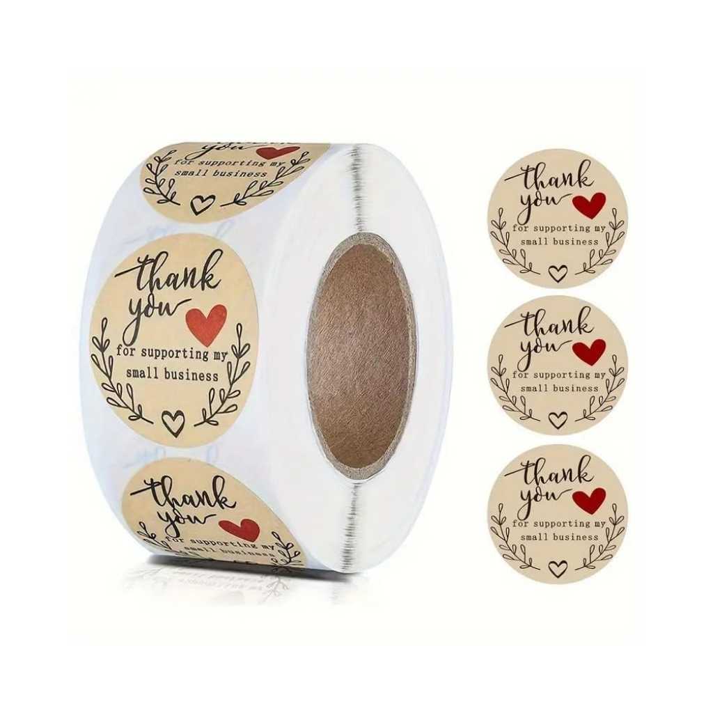 2000pcs Watercolor Thank You Stickers for Supporting My Small Business