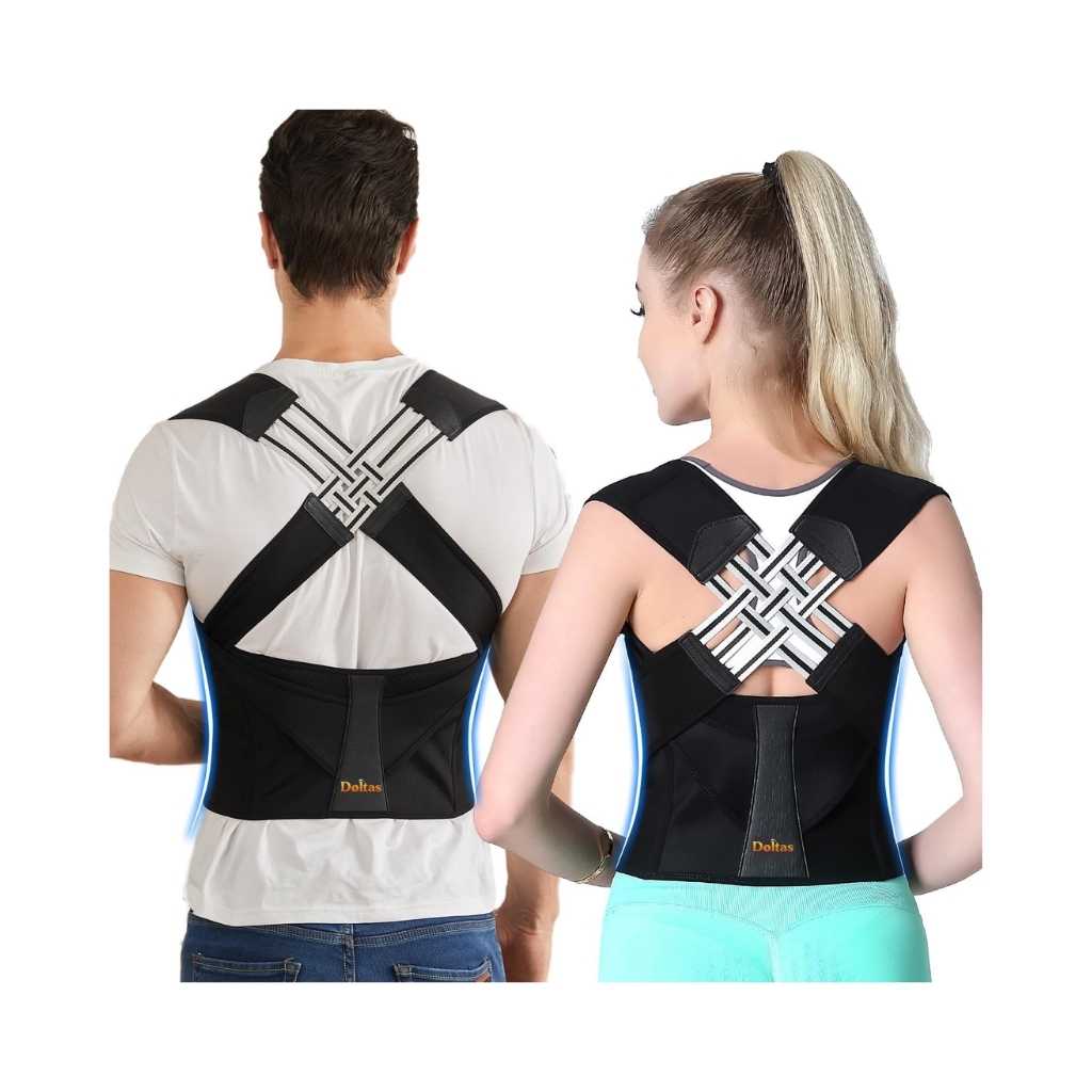 DOLTAS Neoprene X-Cross Posture Corrector Belt – Shoulder & Back Support Brace