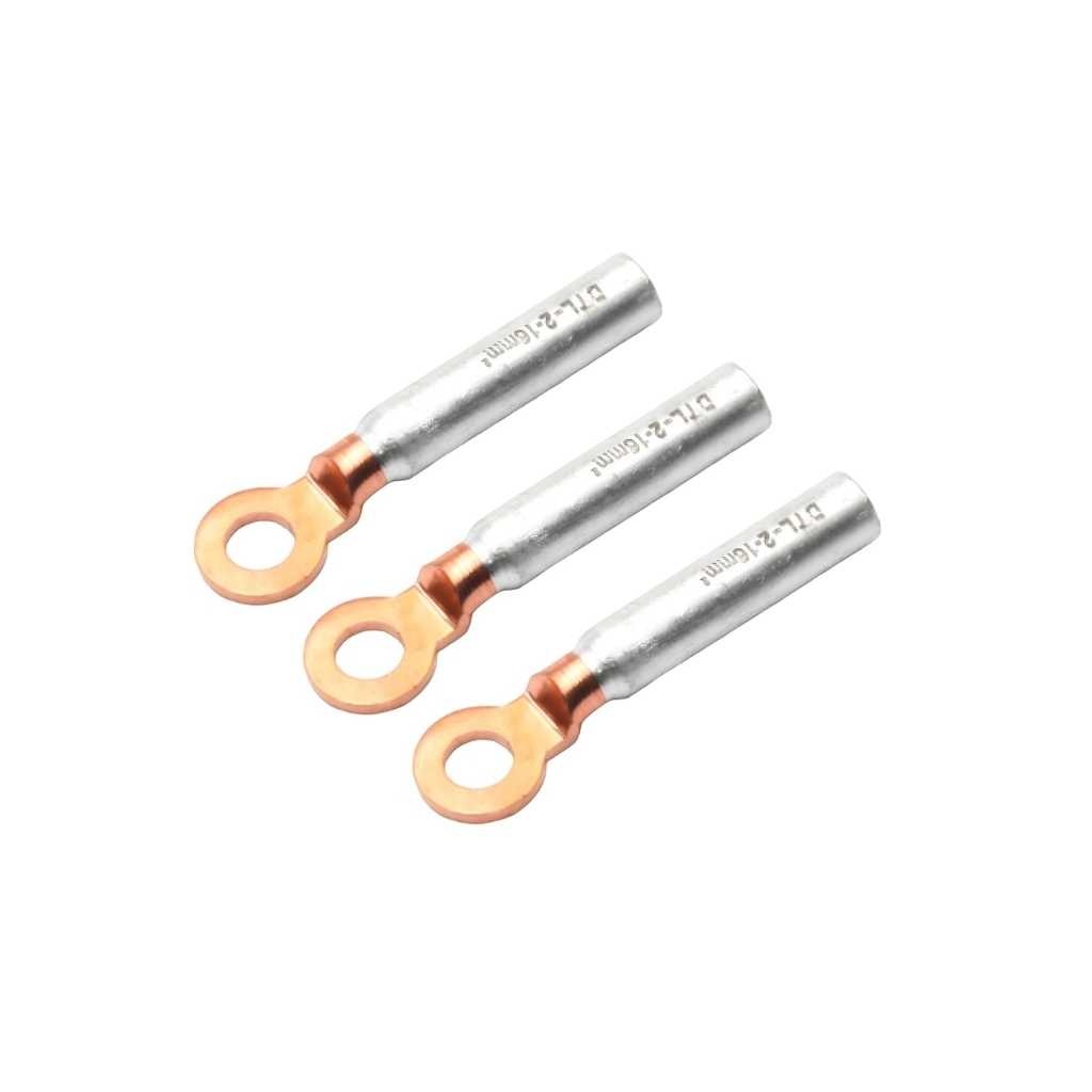 EXCELLION™ High Conductivity 16 mm² Bimetal Lug – Aluminium to Copper Cable Connector Heavy Duty Crimp Type Terminal for Solar, Inverter, Battery, Electrical & Industrial Applications