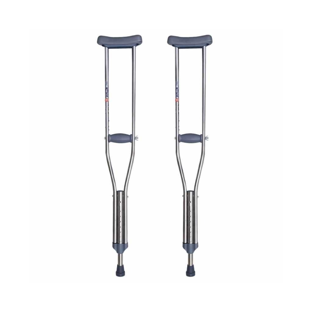 DIALDRCARE Aluminium Height Adjustable Adult Crutches