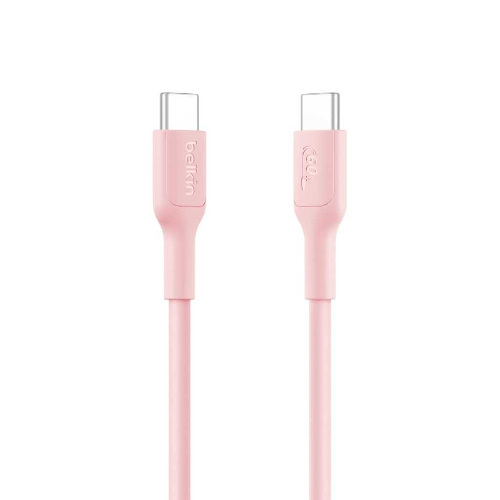 Belkin Apple Certified USB-C to USB-C Cable 1 Meter, 60W Fast Charging Cable (Pink)