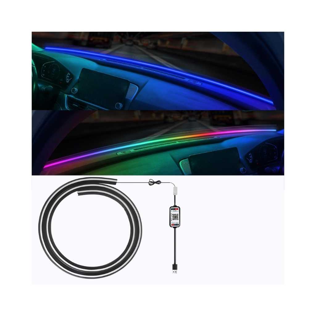 Interior Car RGB LED Strip Lights Ambient Lighting Kit