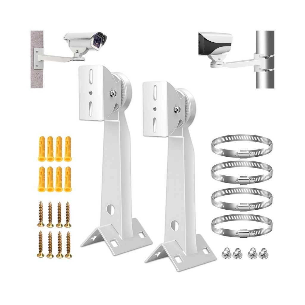 2PCS Universal Vertical Pole & Corner Mounting Bracket for CCTV Camera