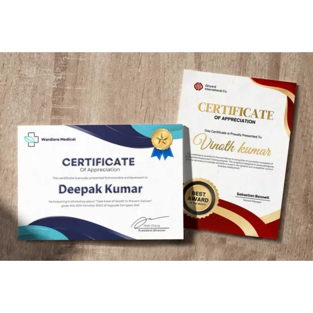 Premium Finish Certificates – Lykam Matte Coated