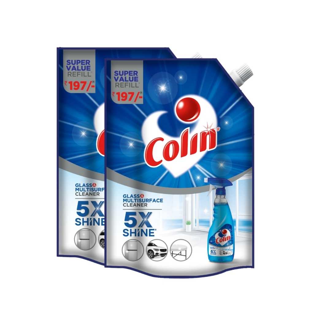 Colin Glass and Surface Cleaner Liquid Refill – 1 Litre x 2 (Pack of 2)