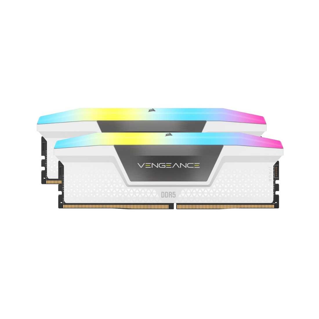 CORSAIR Vengeance RGB DDR5 RAM 32GB (2x16GB) 6000MHz CL36 Desktop Computer Memory White (CMH32GX5M2E6000Z36W)