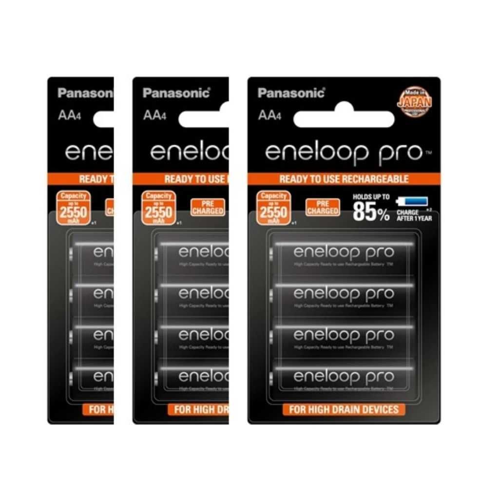 Panasonic Eneloop Pro AA Rechargeable Battery BK-3HCCE12BN (Pack of 12)