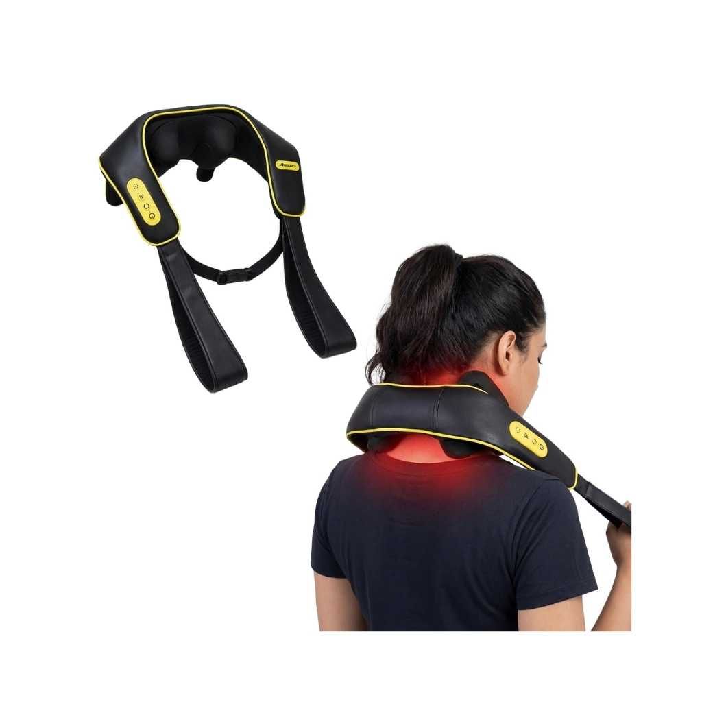 Boldfit Electric Cordless Shiatsu Neck Shoulder Massager with Heat