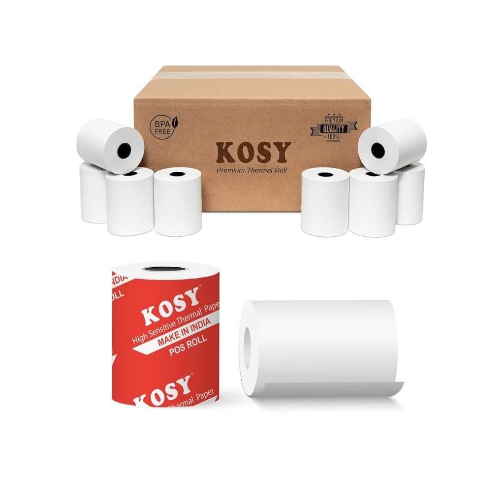 KOSY Thermal Paper Rolls 80mm (3 Inch) BPA-Free Pack of 36