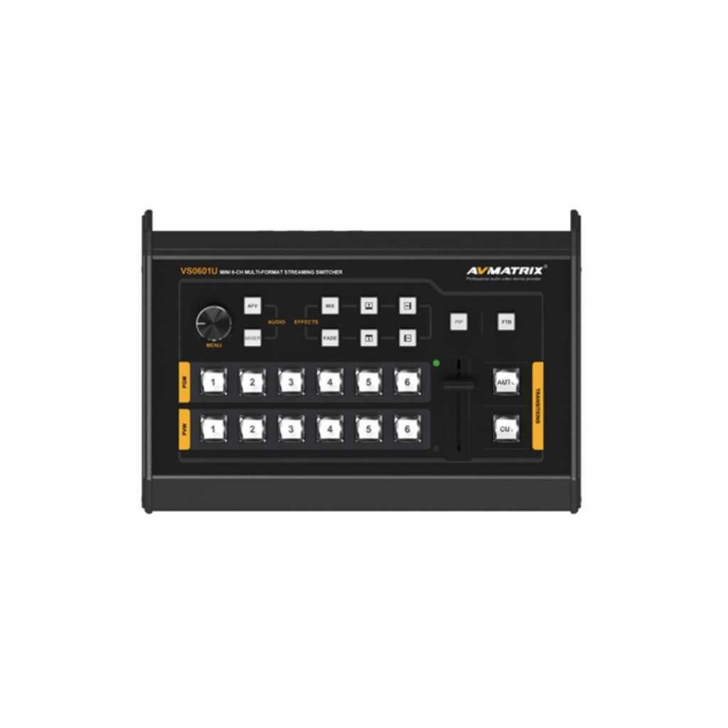 AVMatrix VS0601U Mini 6-Channel SDI/HDMI Multi-format Streaming Switcher