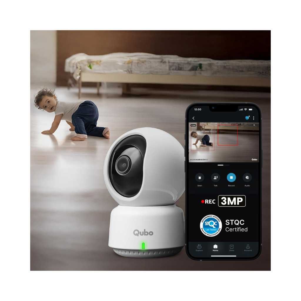 Qubo Smart 360° 3MP (2K) Baby Monitor [Hero Group]