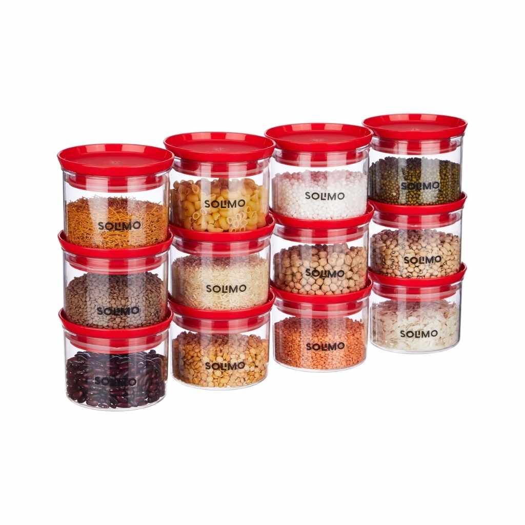 Amazon Brand - Solimo Plastic Storage Jar and Container Set