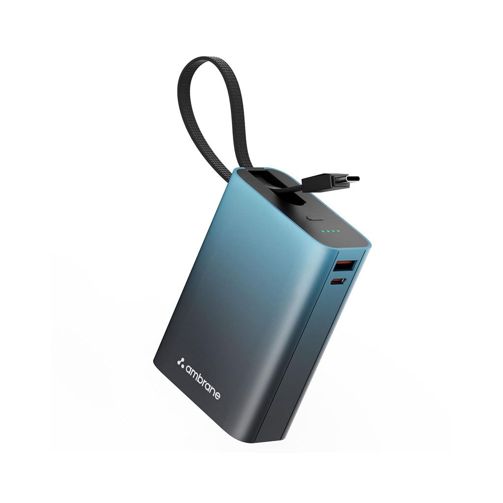 Ambrane MiniCharge 20 20000mAh 22.5W Fast Charging Power Bank (Black-Blue)