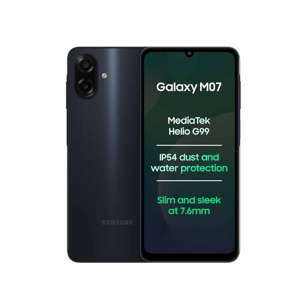 Samsung Galaxy M07 (Black, 4 GB RAM, 64 GB Storage)