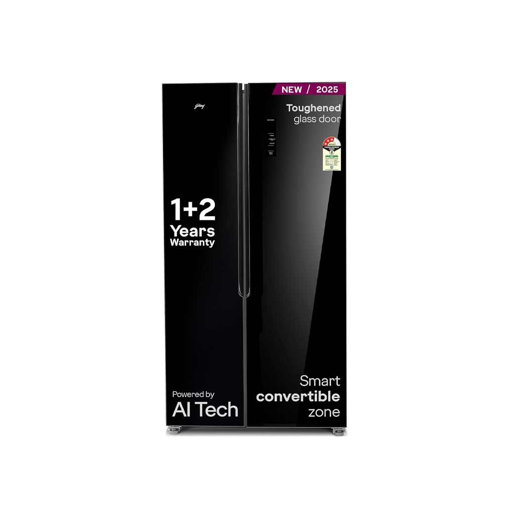 Godrej 600 L Frost Free Side By Side Refrigerator-Black