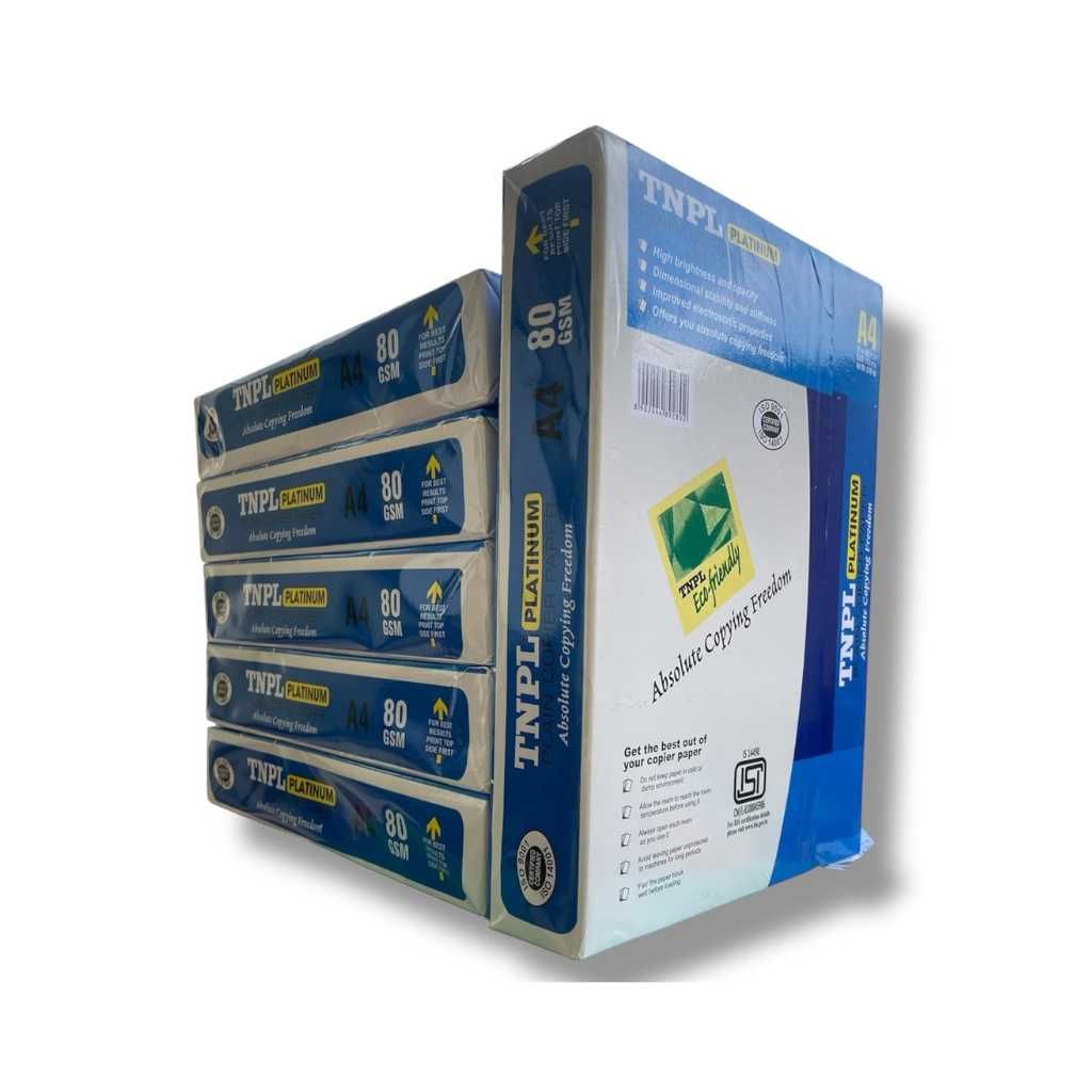 TNPL A4 Copier Paper 80 GSM Pack of 6 Reams (3000 Sheets)