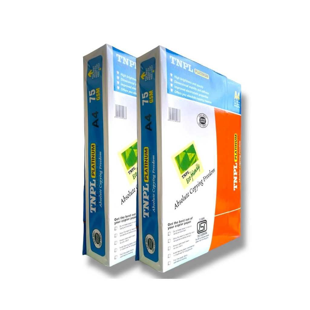TNPL A4 Copier Paper 75 GSM Pack of 2 Reams (1000 Sheets)