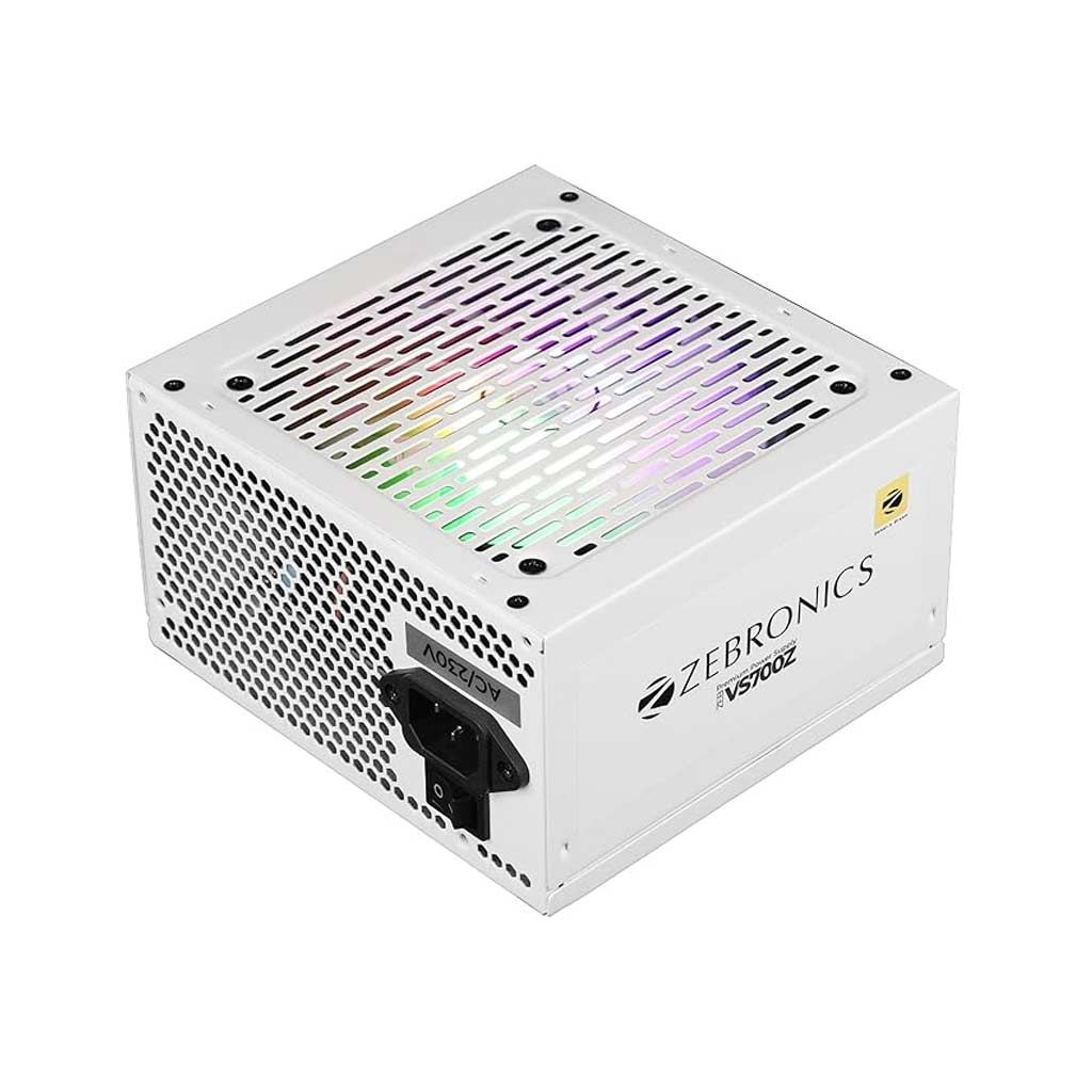 Zebronics VS700Z 700W Premium Power Supply with RGB Fan (White)