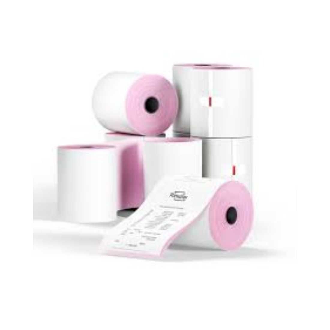 Thermal Paper Roll 110 mm x 90 m – 4 Inch White Roll with Magenta Border