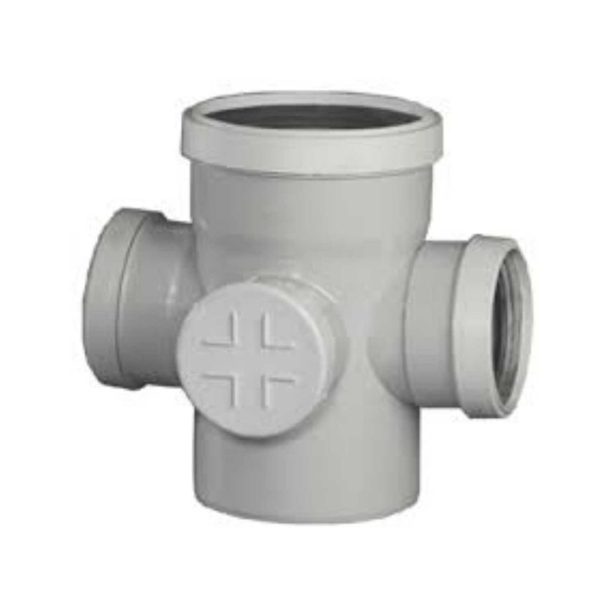 Ajay Pipes – SWR Fittings – Cross Tee with Door – 4 Inch (110 mm) Dia