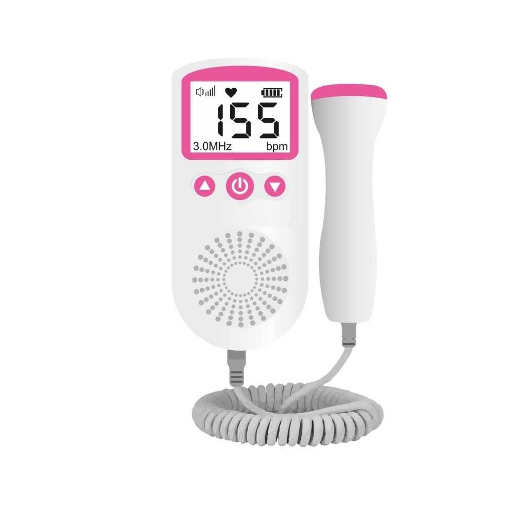 AccuSure Fetal Doppler Heart Rate Monitor with Headphone Jack & Built-in Speaker